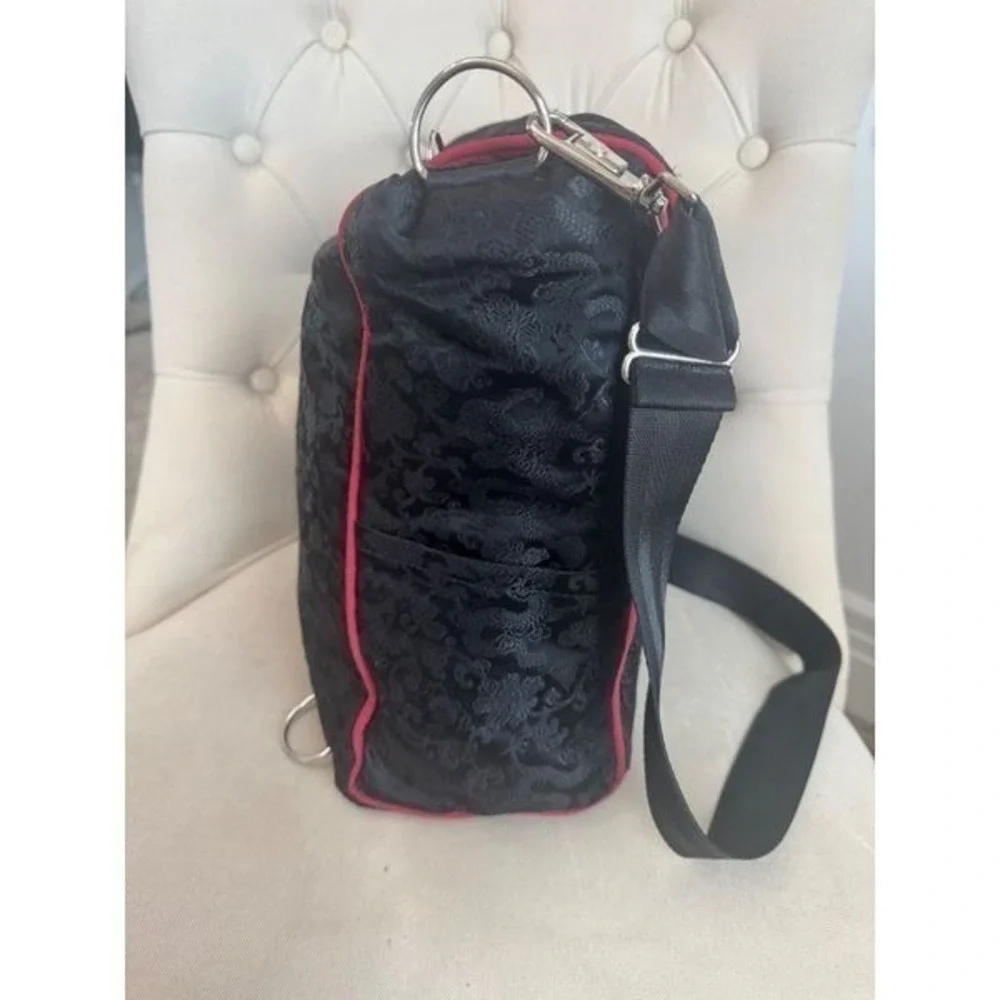 Petunia Pickle Bottom Black Jacquard Diaper Bag Messenger‎ Bag